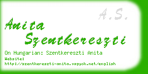 anita szentkereszti business card